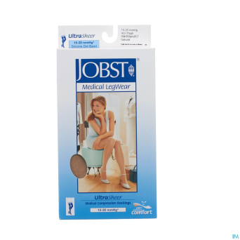 Jobst ultrasheer comf.c1 15-20 ag natural  s nop