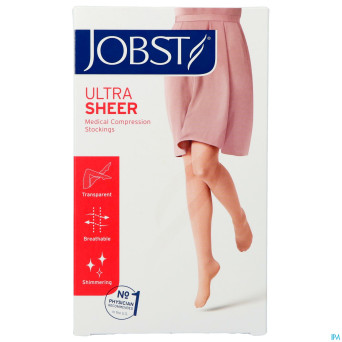 Jobst ultrasheer comf.c1 15-20 ag natural  s nop