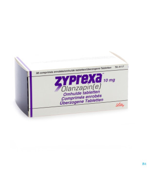 Zyprexa 10mg comp enrobe 98 x 10 mg