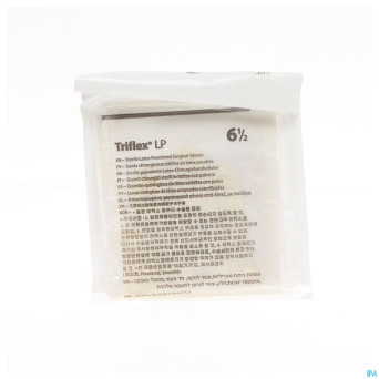 Triflex gants chir.latex +pdr ster  6,5 paire
