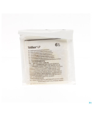 Triflex gants chir.latex +pdr ster  6,5 paire