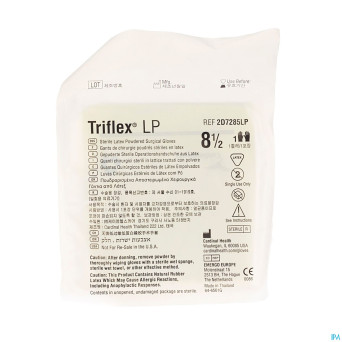 Triflex gants chir.latex +pdr ster  8,5 paire