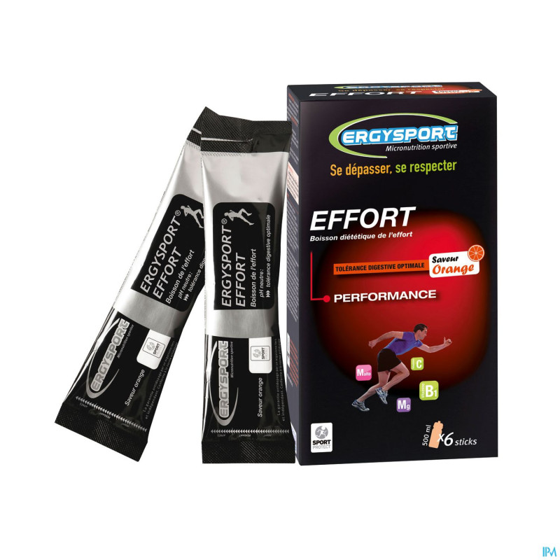 Ergysport effort orange boisson stick 6x30g