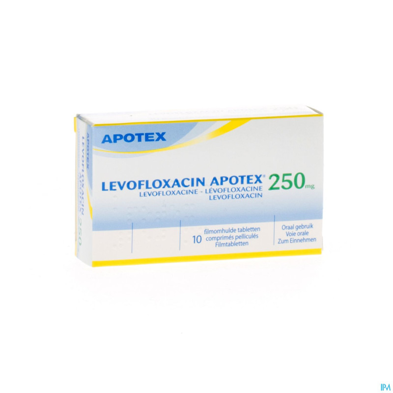 Levofloxacin apotex comp pell 10 x 250 mg
