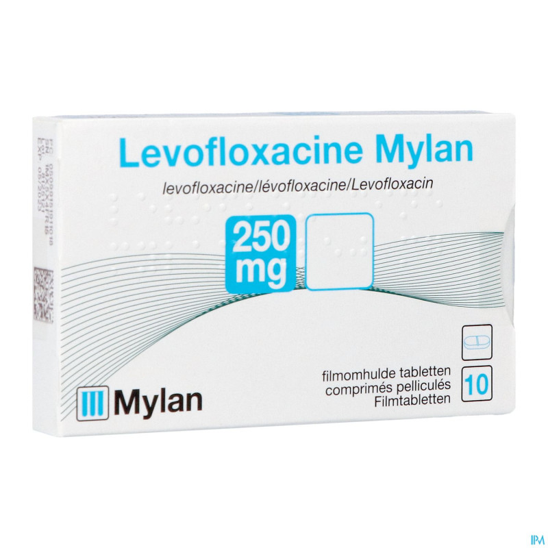 Levofloxacine viatris 250mg comp 10