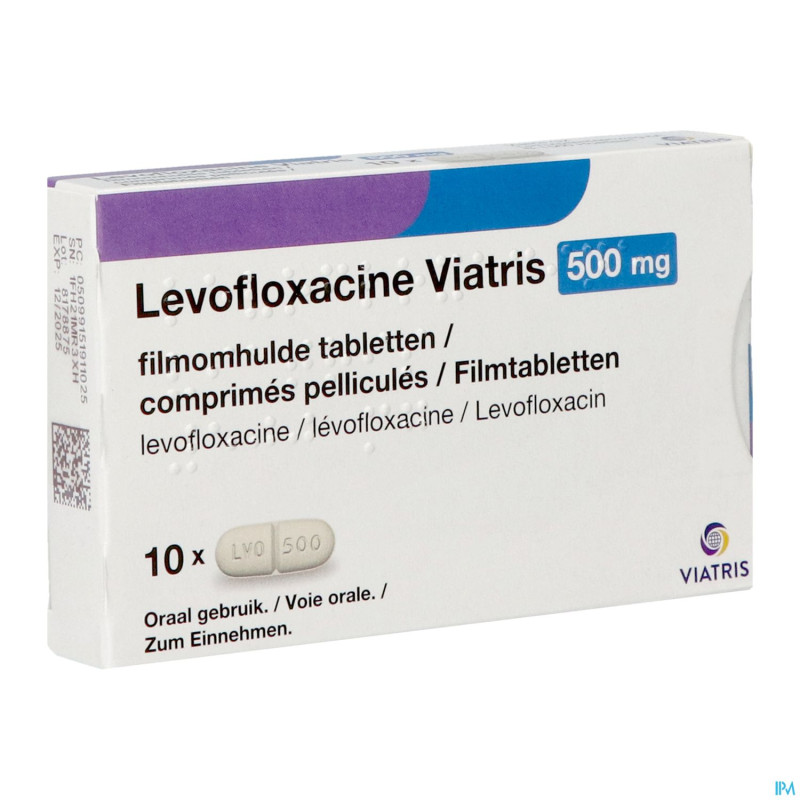Levofloxacine viatris 500mg comp 10