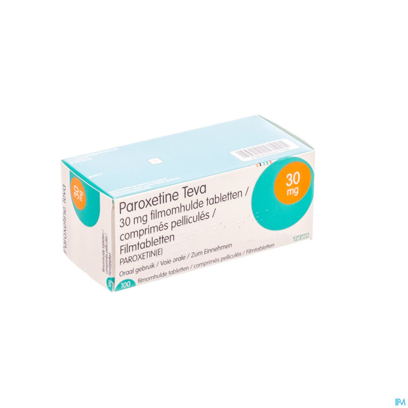 Paroxetine teva tabl 100 x 30 mg