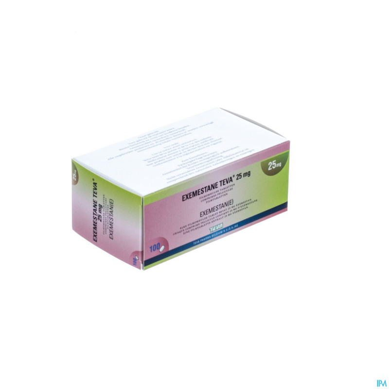 Exemestane teva 25 mg comp pell 100 x 25 mg