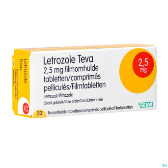 Letrozole teva 2,5 mg comp pell  30 x 2,5 mg
