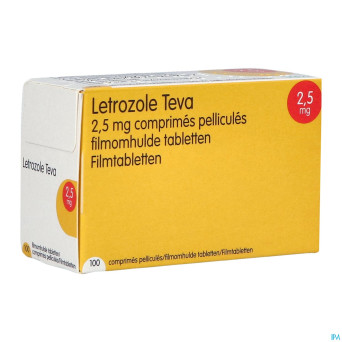 Letrozole teva 2,5 mg comp pell 100 x 2,5 mg