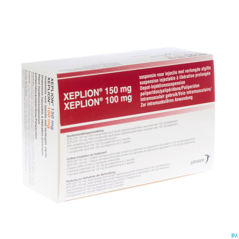 Xeplion 150mg+100mg sus inj lib pr 2 ser prer+4aig