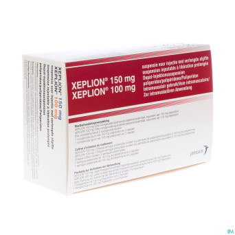 Xeplion 150mg+100mg sus inj lib pr 2 ser prer+4aig