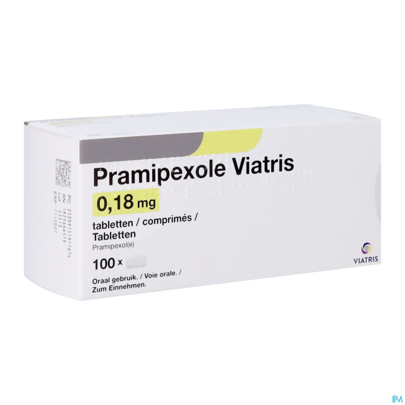 Pramipexole viatris 0,18mg comp 100