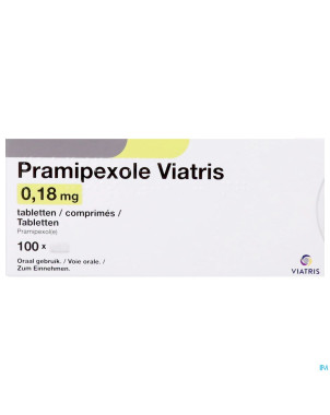 Pramipexole viatris 0,18mg comp 100