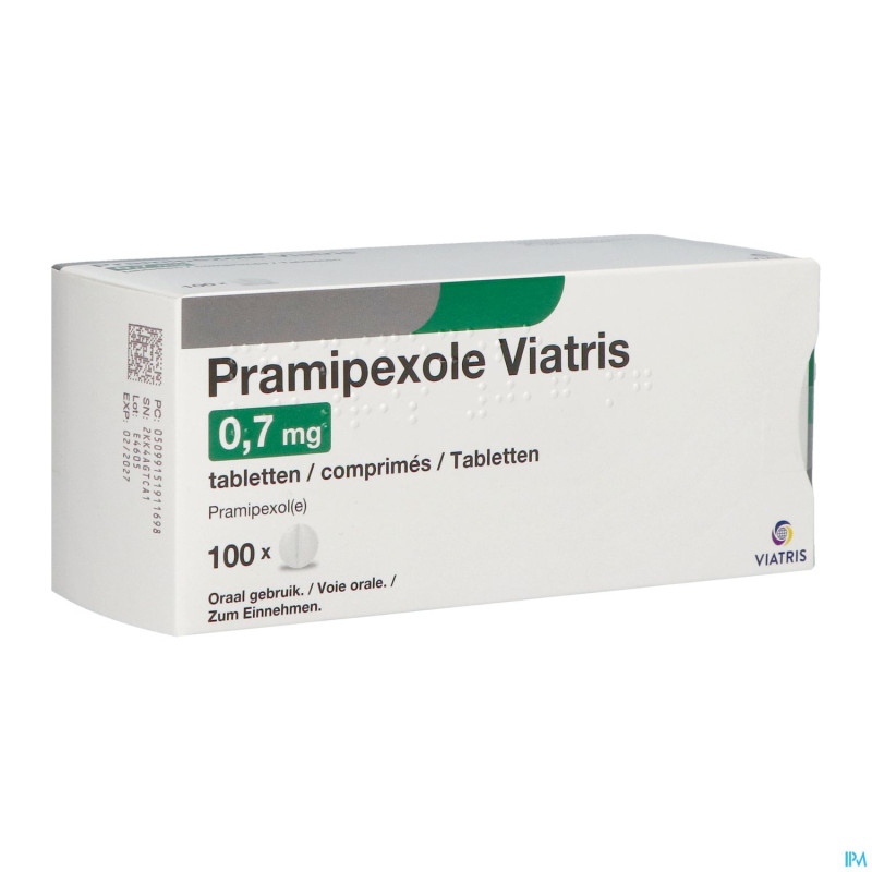 Pramipexole viatris 0,7mg tabl 100
