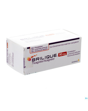 Brilique 90mg comp pell 100 x 90mg ud