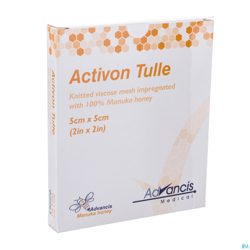 Activon tulle pans n/adh  5x 5cm  5