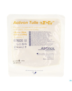 Activon tulle pans n/adh  10x10cm  1