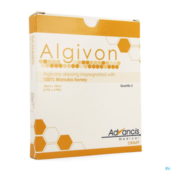 Algivon alginate miel manuka n/adh ster 10x10cm  5