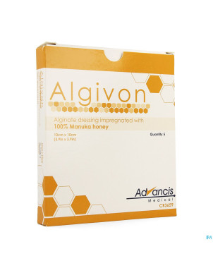 Algivon alginate miel manuka n/adh ster 10x10cm  5