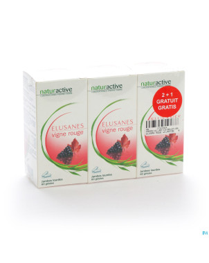 Elusanes vigne rouge triopack gel 3x60