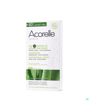 Acorelle bande cire froide corps 20+huile 4,8ml