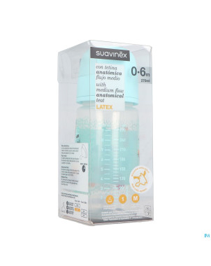 Suavinex biberon wide neck anat.latex 0-6m m 270ml