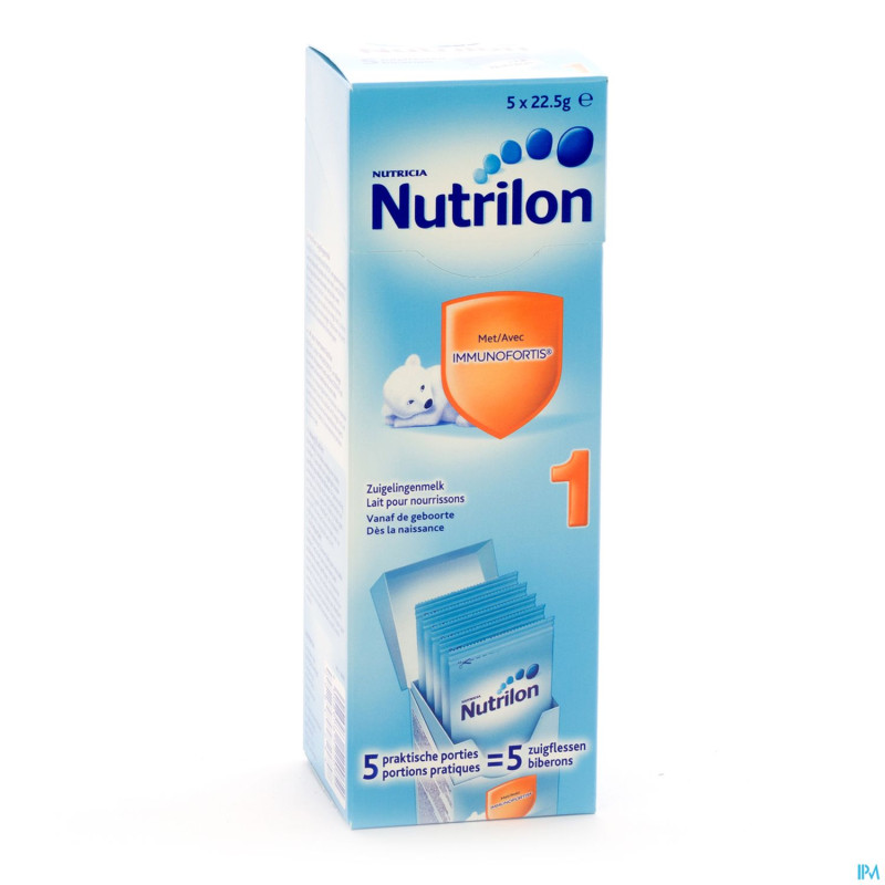 Nutrilon 1 lait nourrissons pdr trialpack 5x22,5g