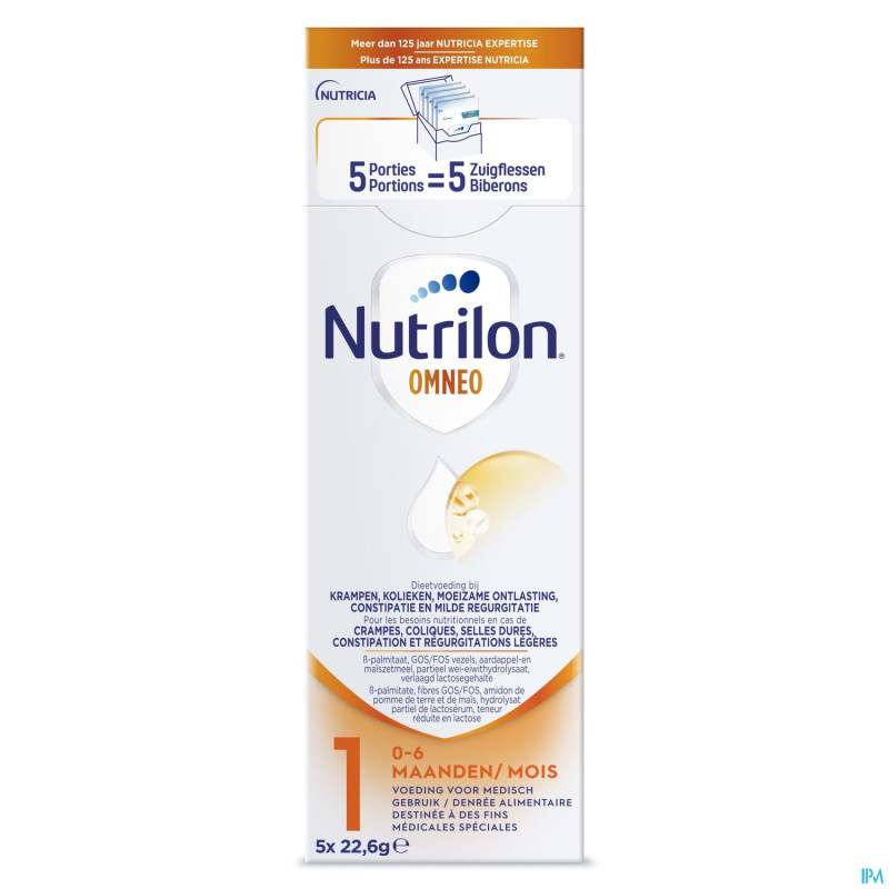 Nutrilon omneo 1 lait nourris. pdr trialpack 5x23g