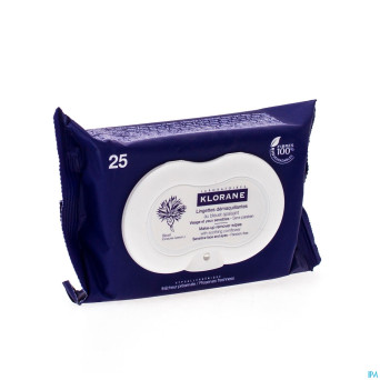 Klorane bleuet lingettes 25