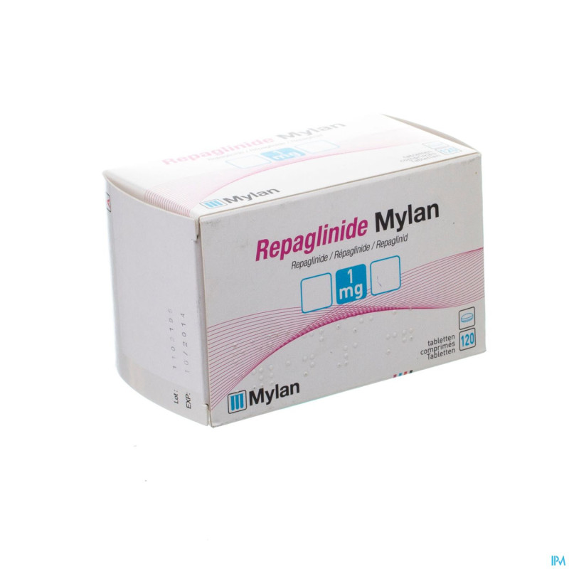 Repaglinide mylan comp 120 x 1,0 mg