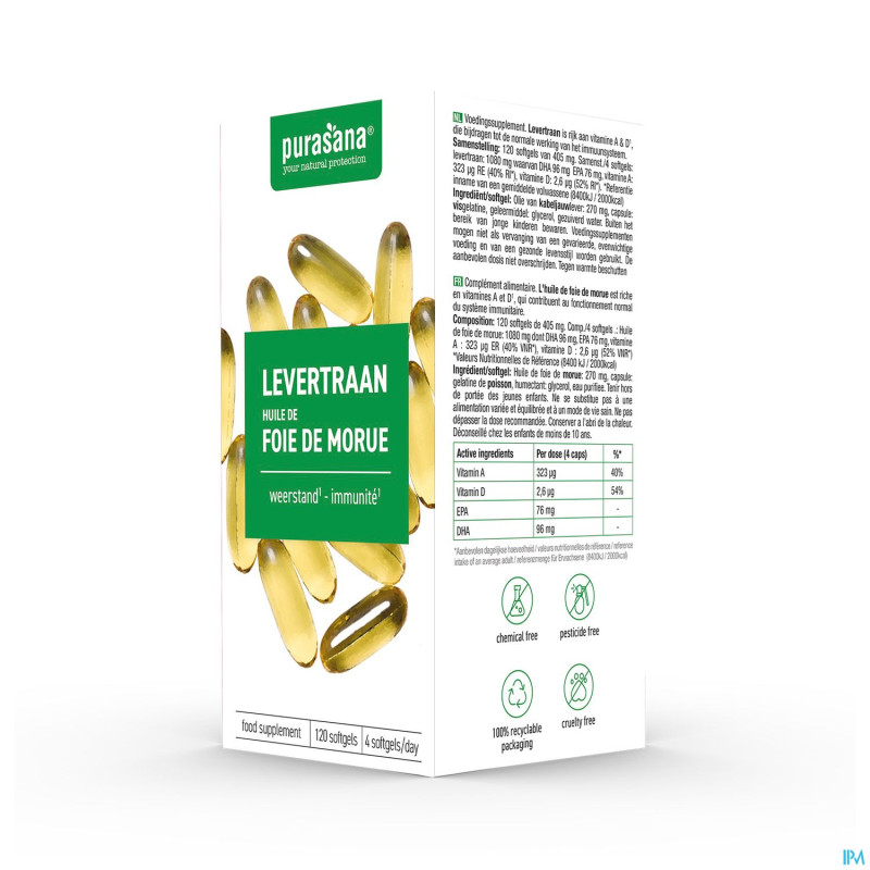 Purasana huile foie de morue caps 120