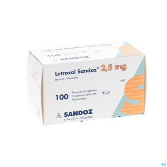Letrozol sandoz 2,5 mg comp pell 100 x 2,5 mg
