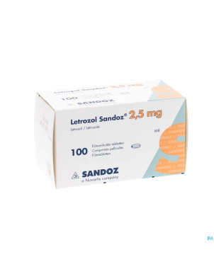 Letrozol sandoz 2,5 mg comp pell 100 x 2,5 mg