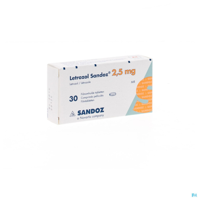 Letrozol sandoz 2,5 mg comp pell  30 x 2,5 mg