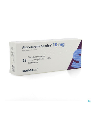Atorvastatine 10mg sandoz comp pell 28 alu/alu