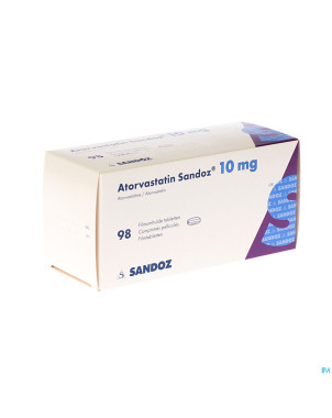 Atorvastatine 10mg sandoz comp pell 98