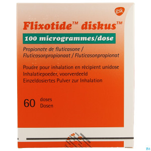 Flixotide 100 diskus pulv inh 60dos