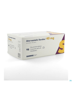 Atorvastatine 40mg sandoz comp pell 98
