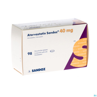 Atorvastatine 40mg sandoz comp pell 98