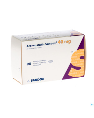 Atorvastatine 40mg sandoz comp pell 98