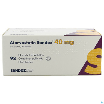 Atorvastatine 40mg sandoz comp pell 98