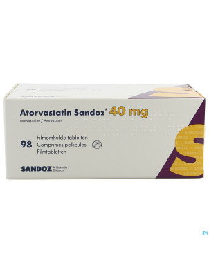 Atorvastatine 40mg sandoz comp pell 98