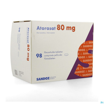 Atorasat 80 mg sandoz comp pell 98