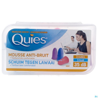 Quies protection auditive mousse disco 3 paires