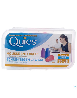 Quies protection auditive mousse disco 3 paires