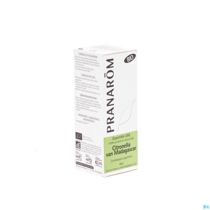Citronnelle madagascar bio  hle ess  10ml pranarom