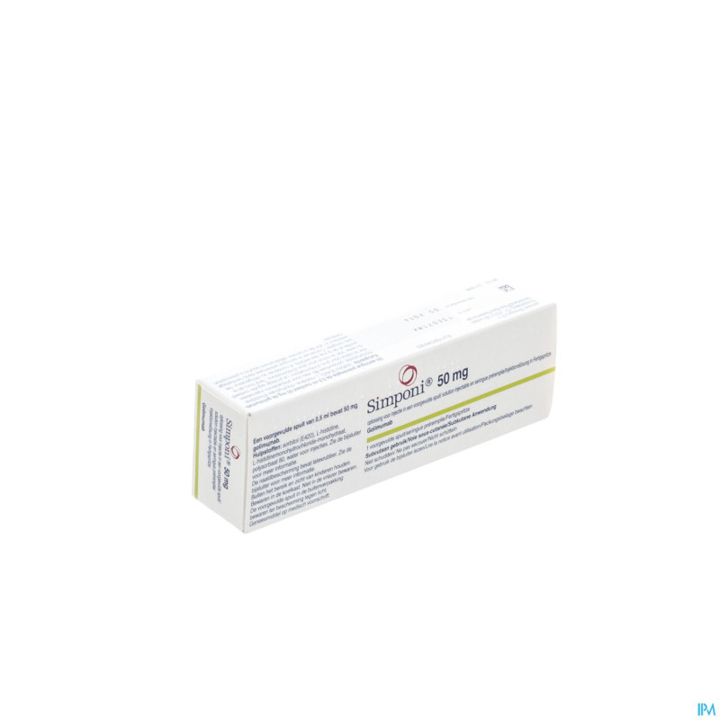 Simponi  50 mg sol inj ser preremplie 1