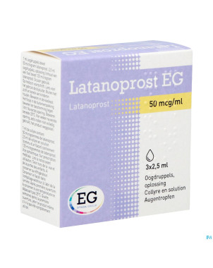 Latanoprost eg 50 mcg collyre sol 3 fl x 2,5 ml