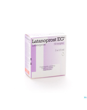 Latanoprost eg 50 mcg collyre sol 3 fl x 2,5 ml